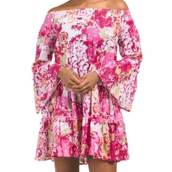 DEBBIE KATZ Women's Talulah Boho Tired Maxi Dress Swim Cover-up